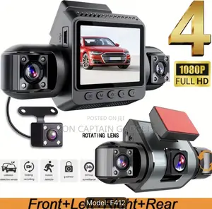 4-Lens Dash Camera 1080P Front & Rear Recording, Vehicle DVR System