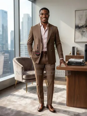 Beige Double-Breasted Suit — Dress Different, Look Sharp