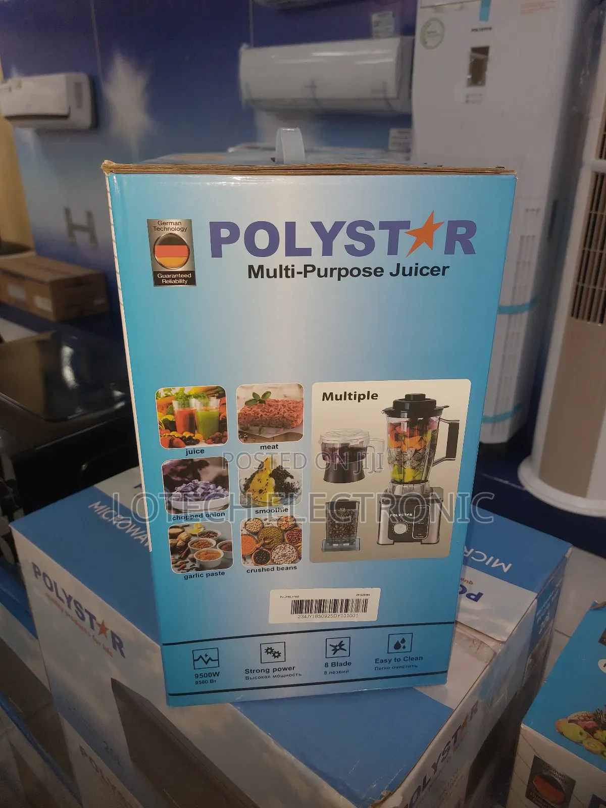 Polystar PV-JYBL519G 4L Commercial Blender – Powerful Copper Motor, 4L