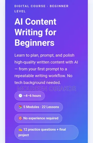 Ai Content Writing for Beginners Learn to Prompt and Publish With Ai