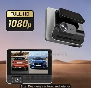 Dual-Lens Dash Cam 1080P Front Recording + 720P Rear Recording 4-Inch