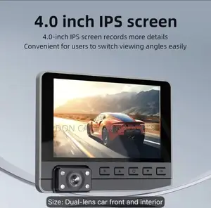 Dual-Lens Dash Cam 1080P Front Recording + 720P Rear Recording 4-Inch