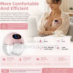 Wearable Wireless Hands Free Electric Breast Pump