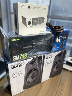 Shure SM7DB Mic, Volt 1 Audio Interface, BX5D3, Pop Filter & Cables