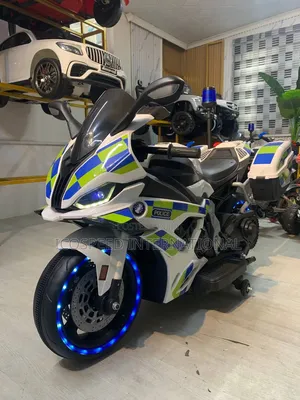 Police Electric Powerbike for Kids Age 4-15 With Bluetooth and Charger
