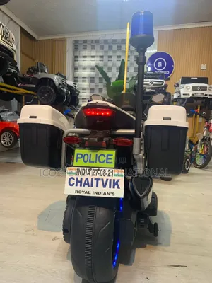 Police Electric Powerbike for Kids Age 4-15 With Bluetooth and Charger