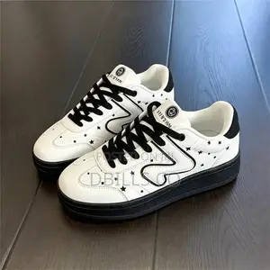 Vintage Star White Sneakers for Women, Breathable 2026 Spring Summer