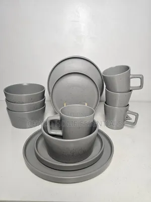16-Piece Grey Dinnerware Set