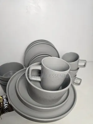 16-Piece Grey Dinnerware Set