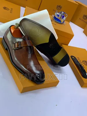 Tuxvani Brown Single Monk Strap Dress Shoe