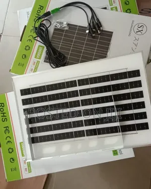 Sx 0012 9w-6v Solar Panel With 2000ma-Output &Multiple Charging-Cables