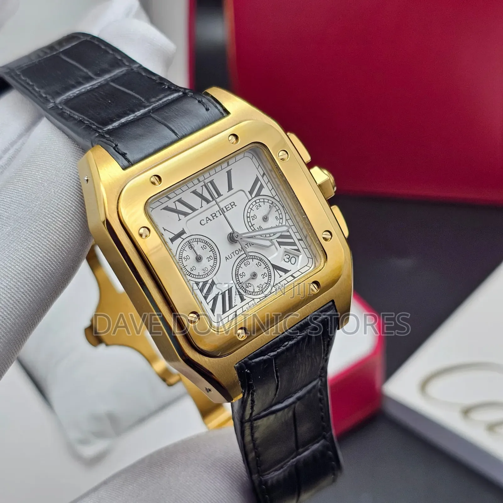 Original Cartier Leather Watch Chronograph