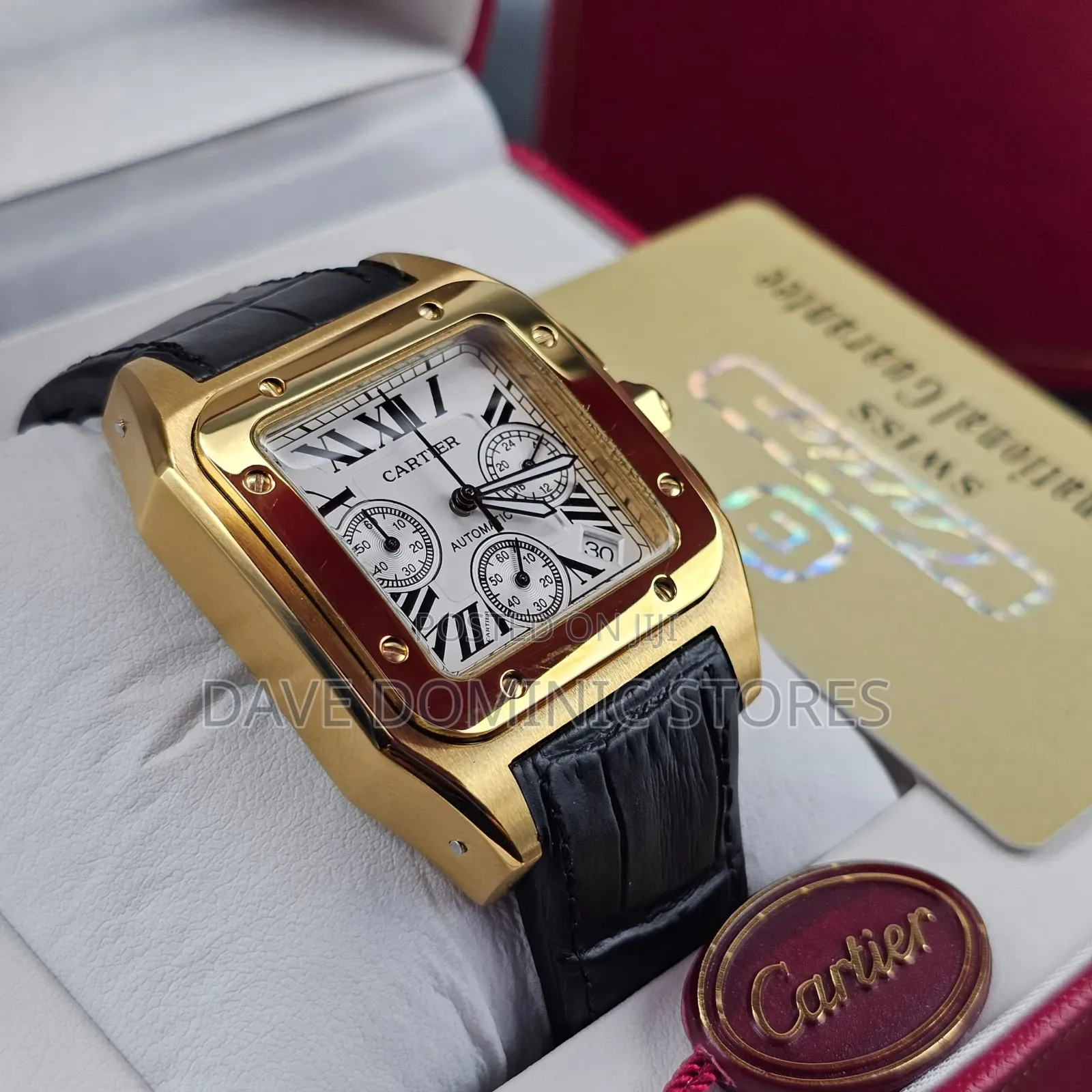 Original Cartier Leather Watch Chronograph