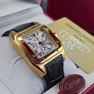 Original Cartier Leather Watch Chronograph