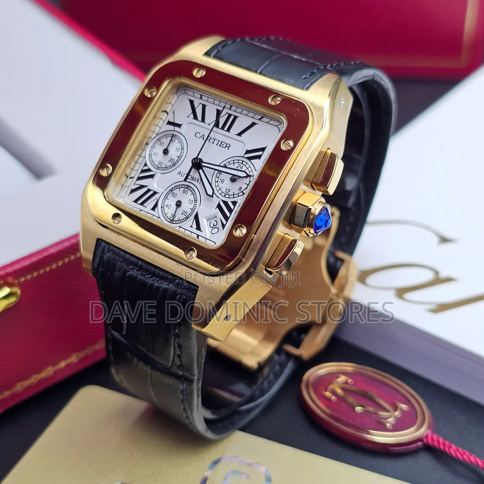 Original Cartier Leather Watch Chronograph