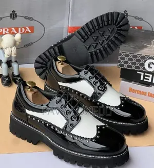 PRADA  Patent Platform Derby Shoe