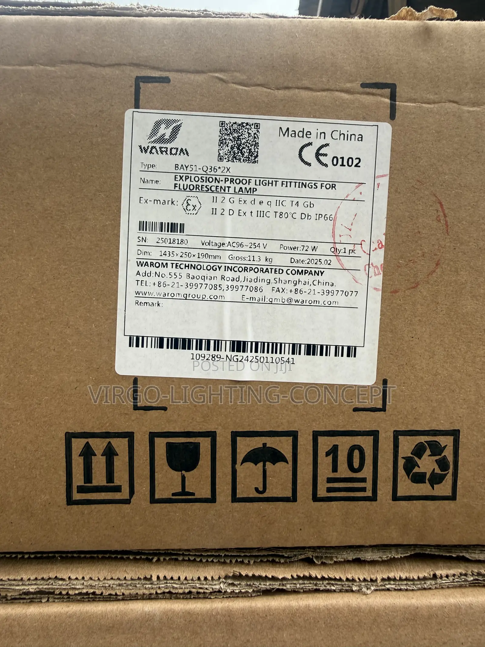 Warom Explosion Proof Corrosion Proof Fluorescent Lamp.