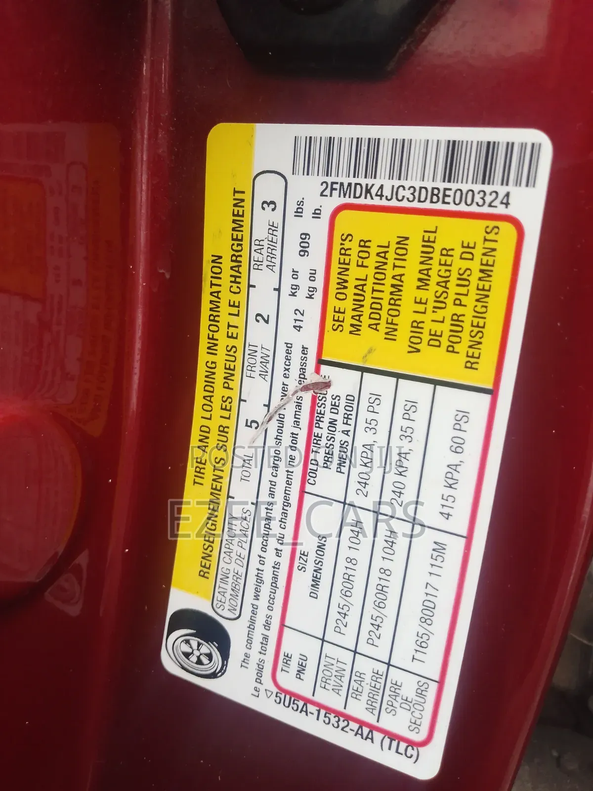 Ford Edge 2013 Red