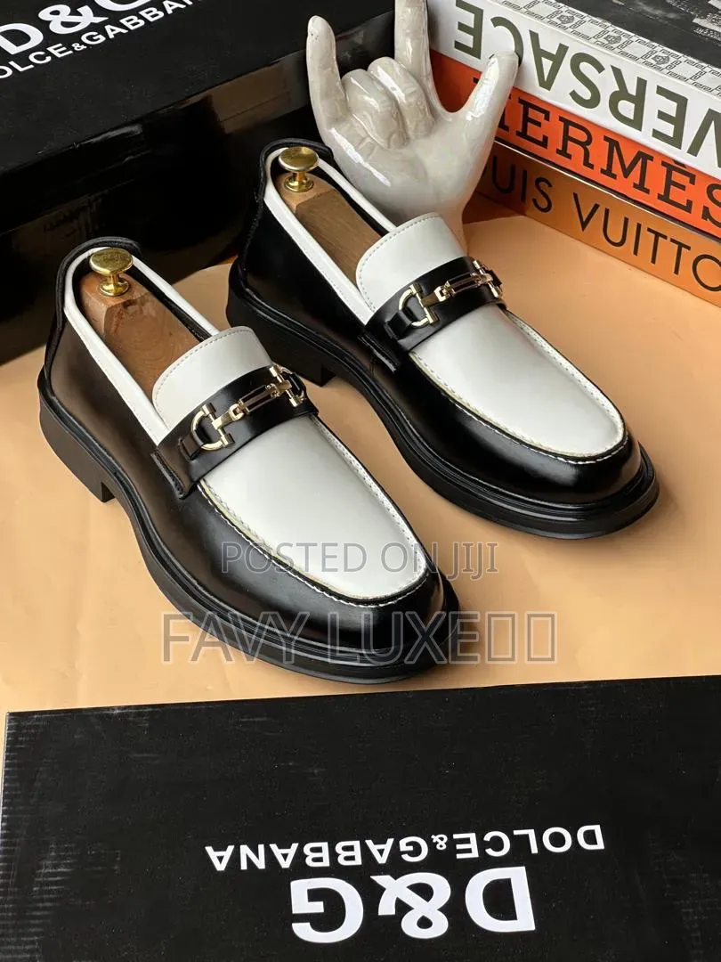 D&G Two-Tone Horsebit Platform Loafer.