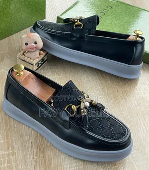 Gucci Black GG Monogram Platform Loafer😍