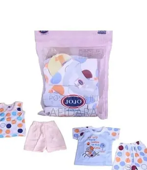 Jojo Baby Gift Set – 1 Top + 2 Shorts + 1 Singlet | Unisex Baby Wear