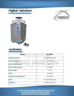 Digital Autoclave – Professional Sterilization Equipment