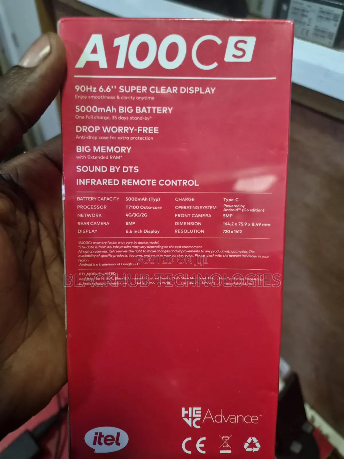 New Itel A100C 64 GB Black