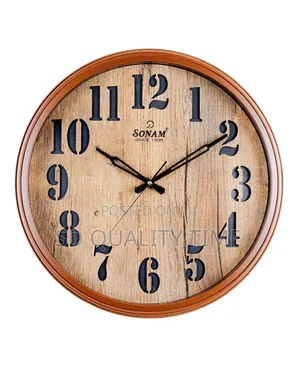 Wooden Color Quality Wall Clock (Sonam)