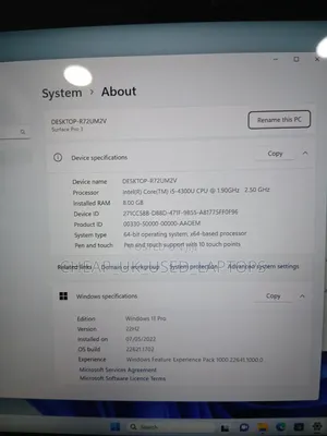 Laptop Microsoft Surface Pro 3 8GB Intel Core i5 SSD 256GB