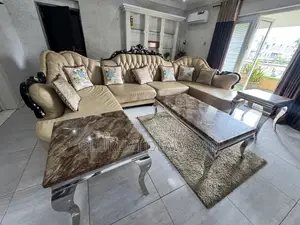 Royal U Shaped Marble Turkey Sofa and Tables
