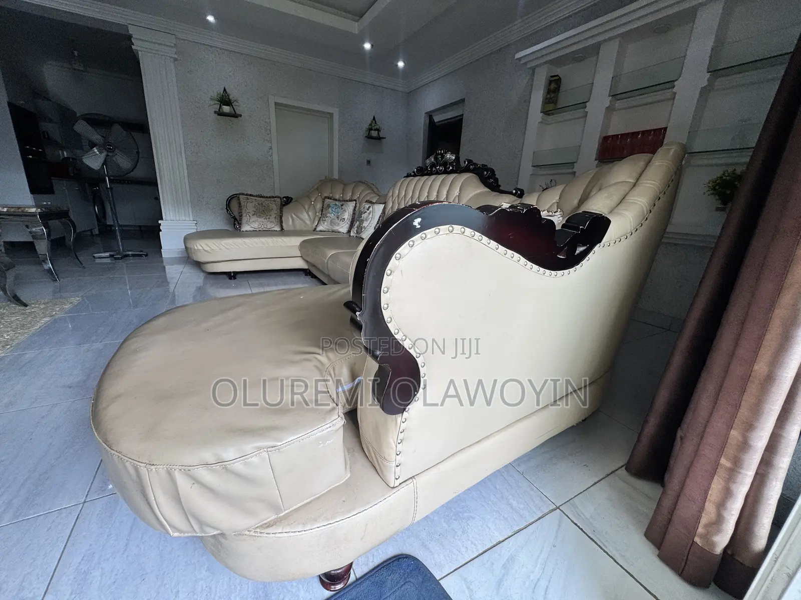 Royal U Shaped Marble Turkey Sofa and Tables
