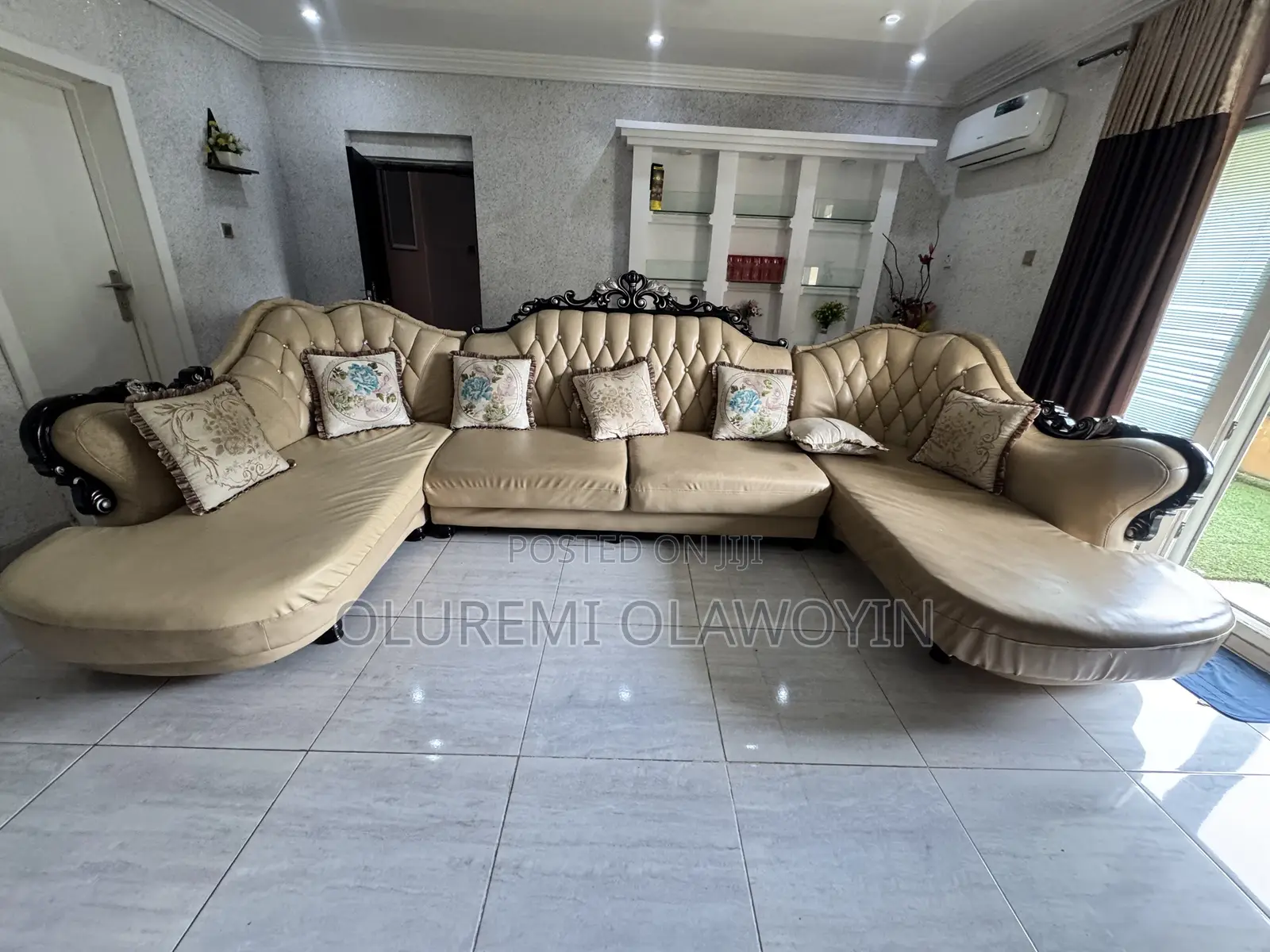 Royal U Shaped Marble Turkey Sofa and Tables