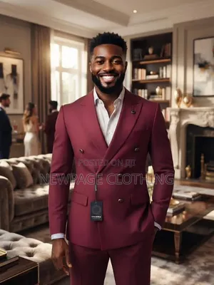 Why Blend in When You Can Wear a Burgundy Double-Breasted Suit?