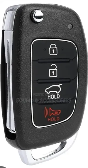 HYUNDAI 4BUTTON Flip Key Fob Case for Santa Fe Sonata Tucson Elantra