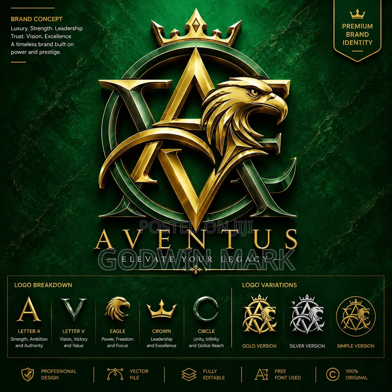 Professional 3D & Modern Business Logo Design.