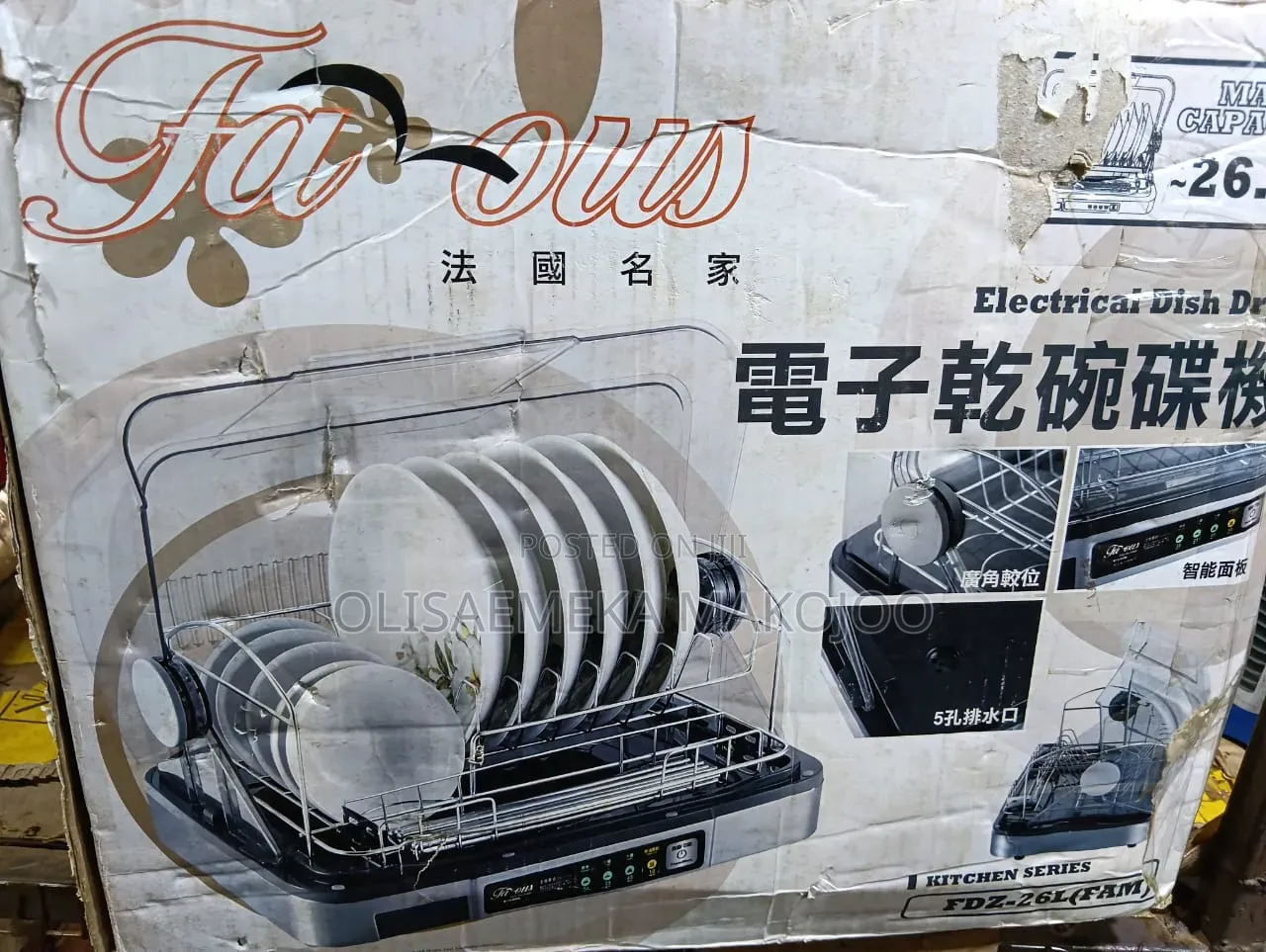 Electric Dish Dryer With Cover ( Plate Rack)