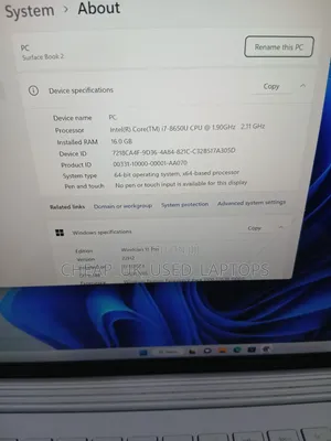 Laptop Microsoft Surface Book 2 16GB Intel Core i7 SSD 512GB