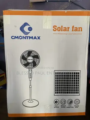 CMONTMAX Solar Rechargeable Standing Fan – Solar Powered