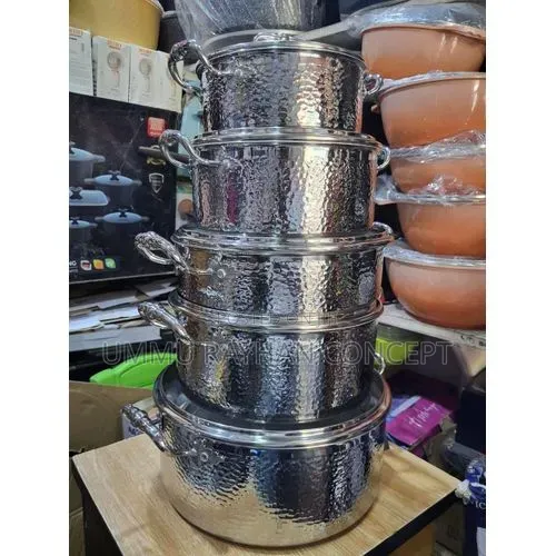 10pcs Hammered Uakeen Stainless Cookware Set