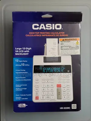 Casio HR-300RC 12-Digit Printing Calculator, White