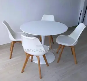 4 Seater Round Dining Table and Chair Set