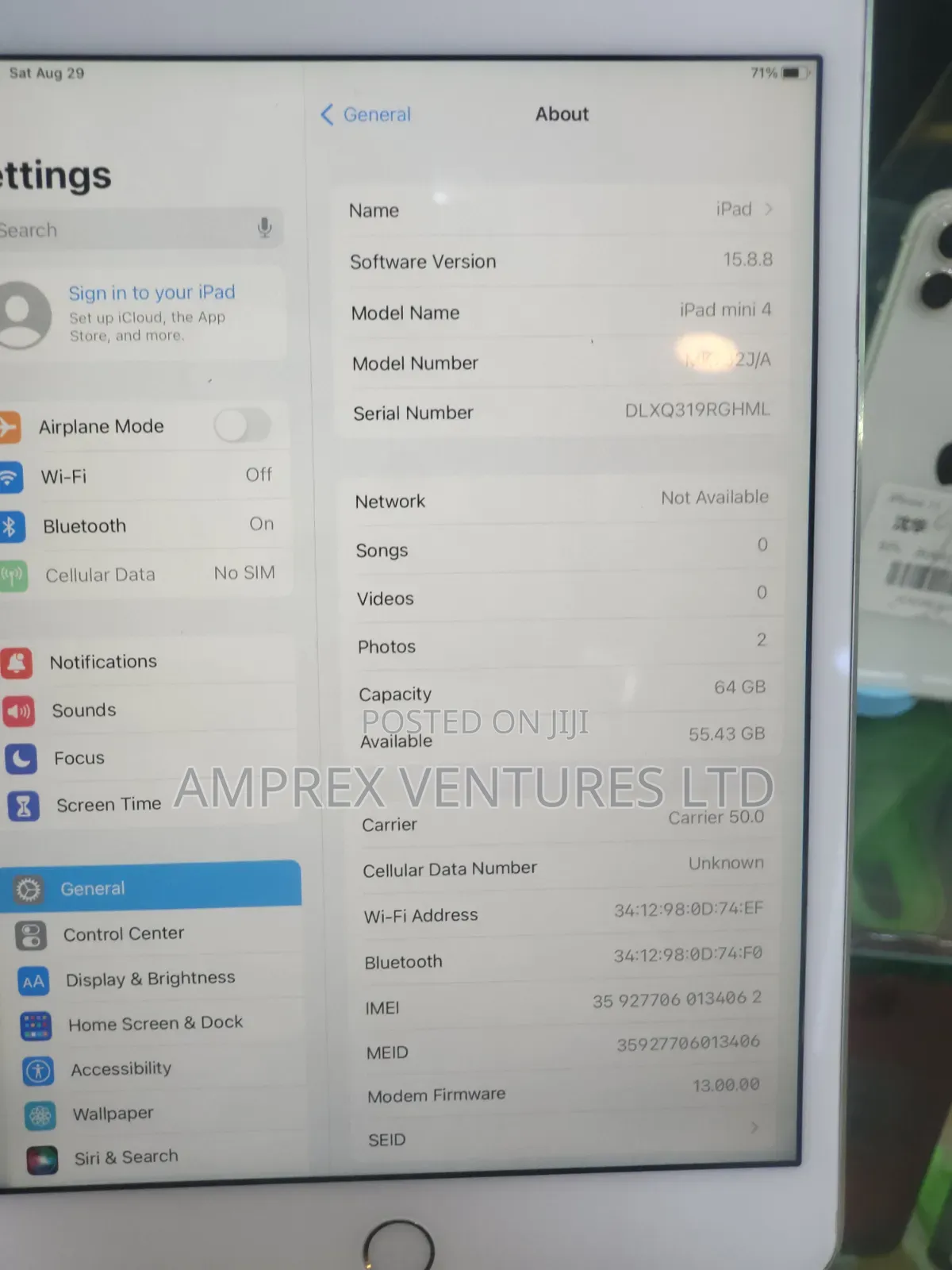 Apple iPad mini 4 64 GB Silver
