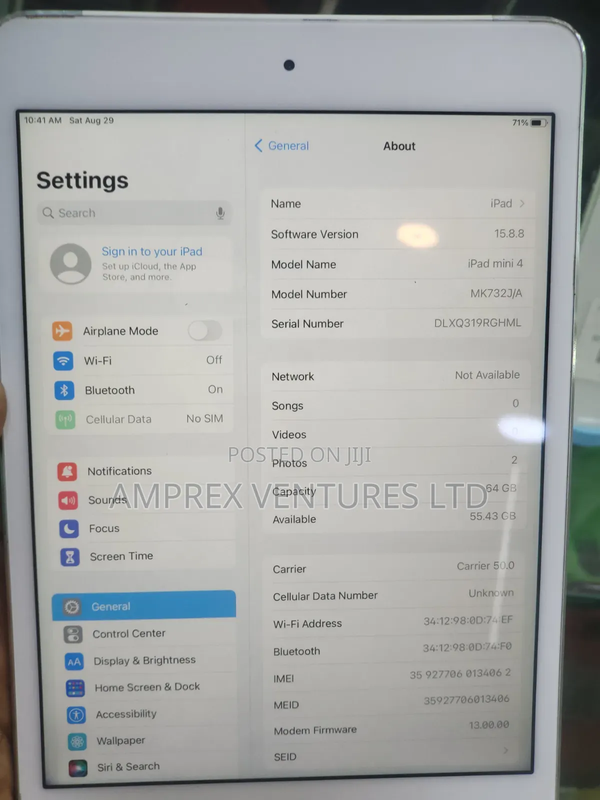 Apple iPad mini 4 64 GB Silver