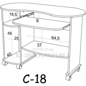 DSK18 Trolley Computer Table