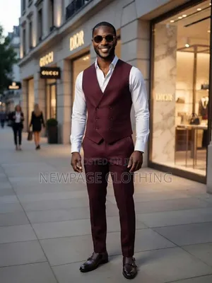 Burgundy Blazer + Waistcoat — A Look Worth Noticing