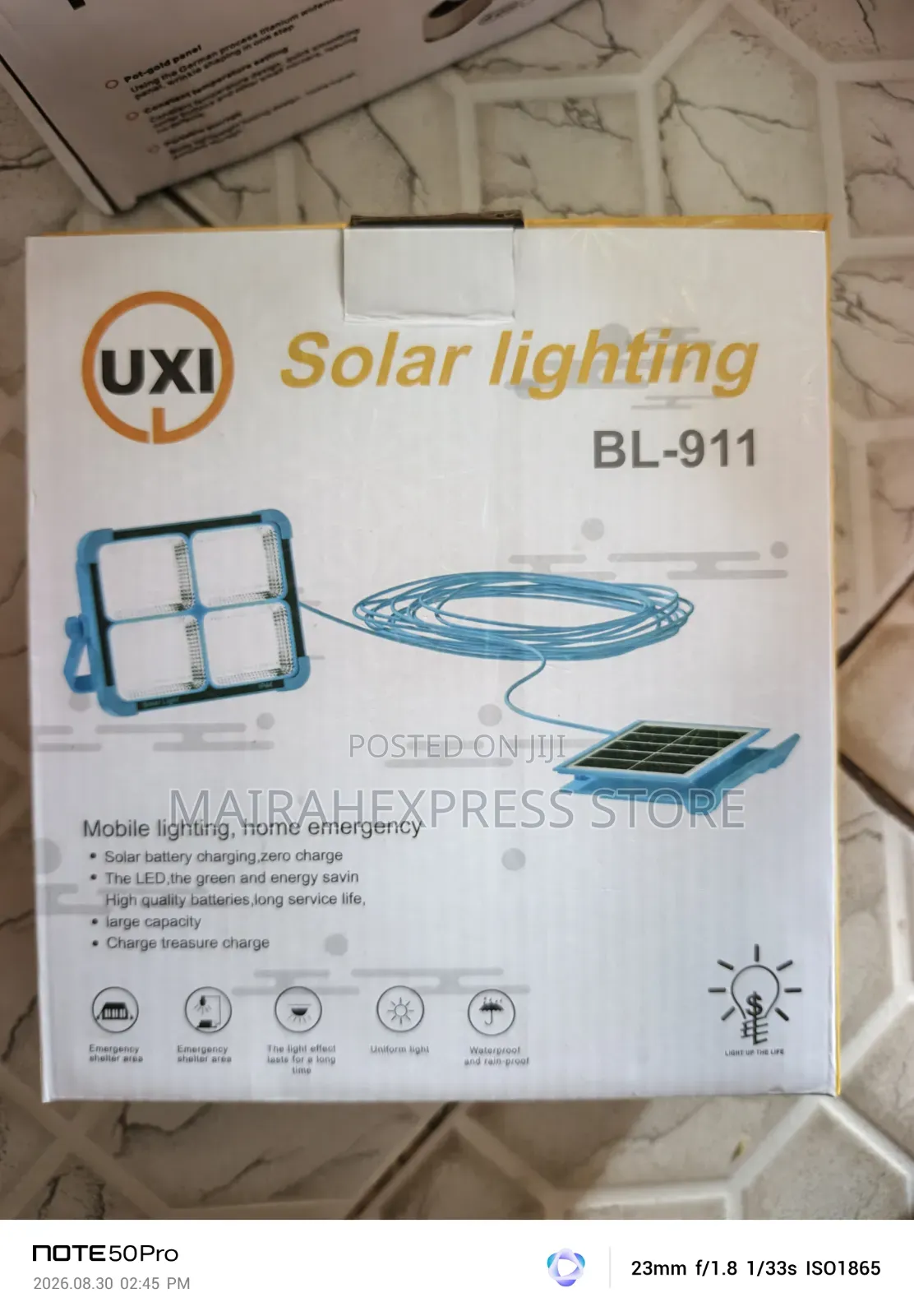 Rechargeable Emergency Light - USB or Solar Charging 200W / BL-911