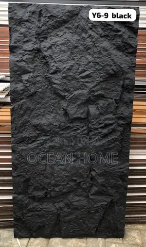 Charcoal Black PU Stone Panels