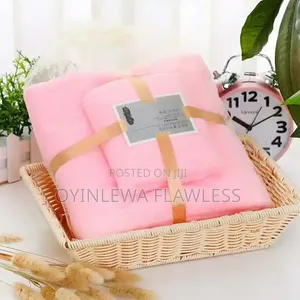 2 in 1 Luxury Coral Fleece Velvet Quick-Dry Absorbent Bath Towel Set