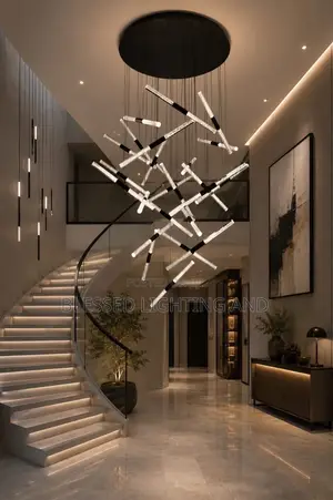 Size 80cm Led Chandelier Light, Suitable for Living Room, Staircase