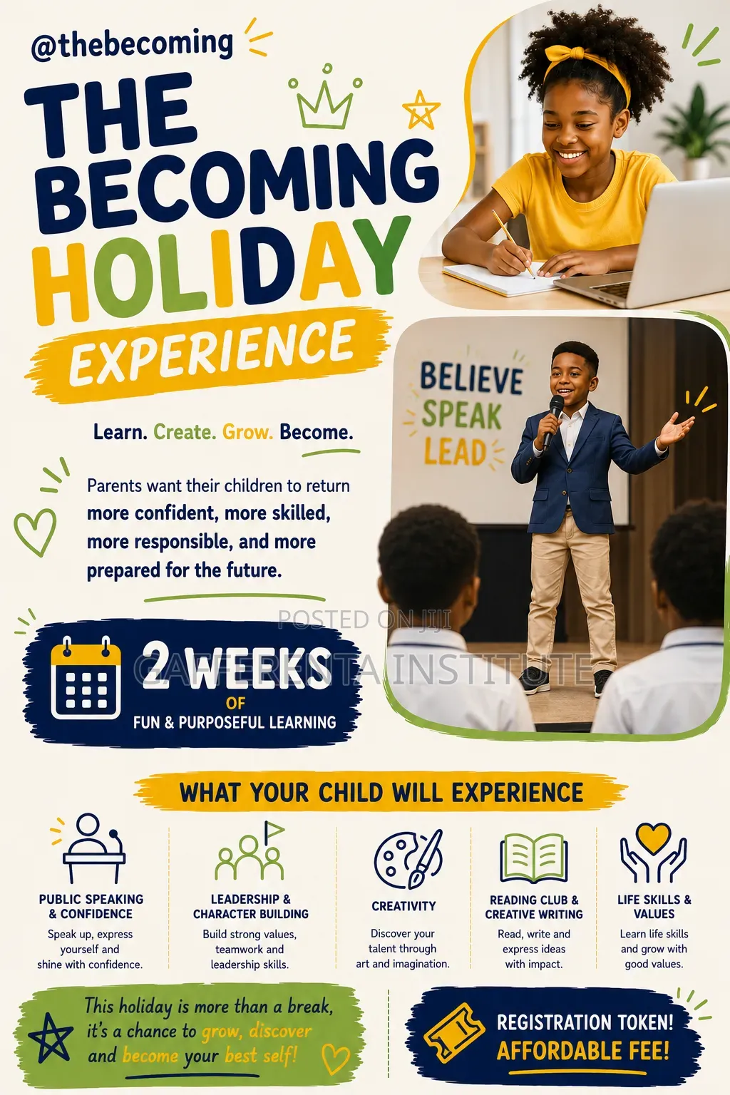 A Becoming 2-Week Holiday Program for Your Child